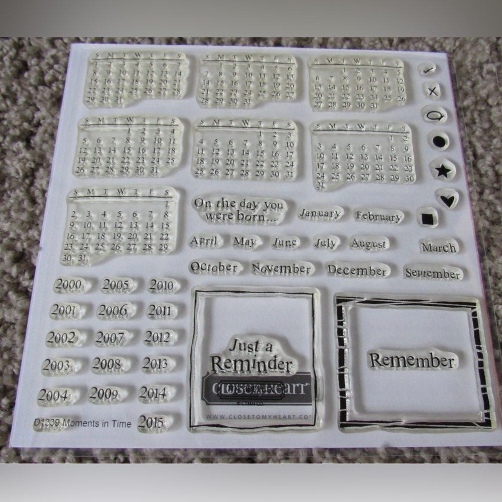 Close to my Heart Acrylix Stamps -  Momenta in Time